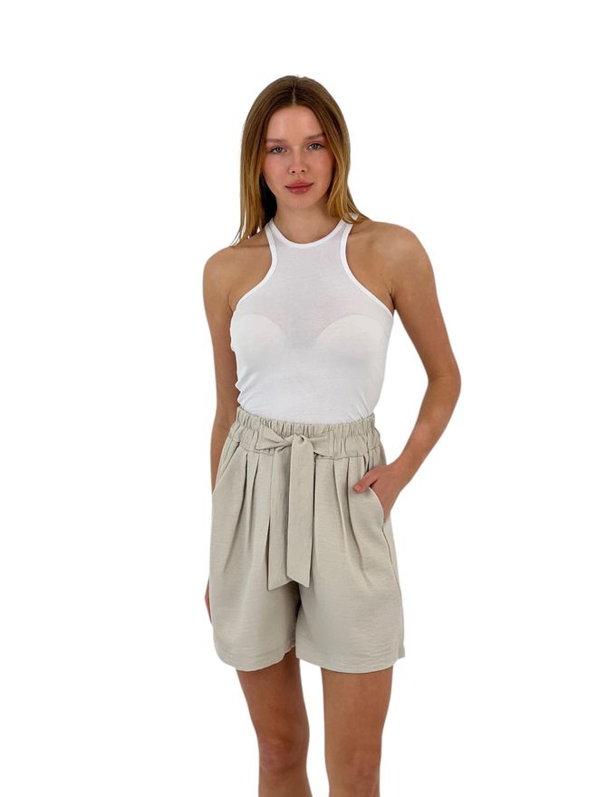 MISS POEM Korte Broek Met Hoge Taille En Riem Groothandel Kleding Casual