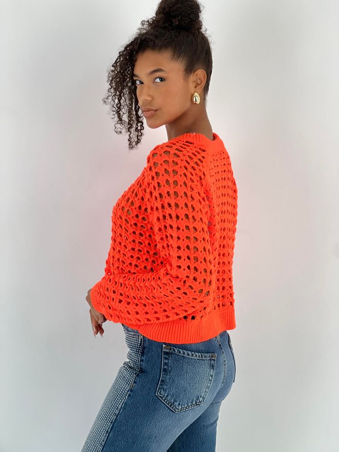 MISS POEM Orange Casual Streetwear Cute Sweater Wholesale Clothing Lounge