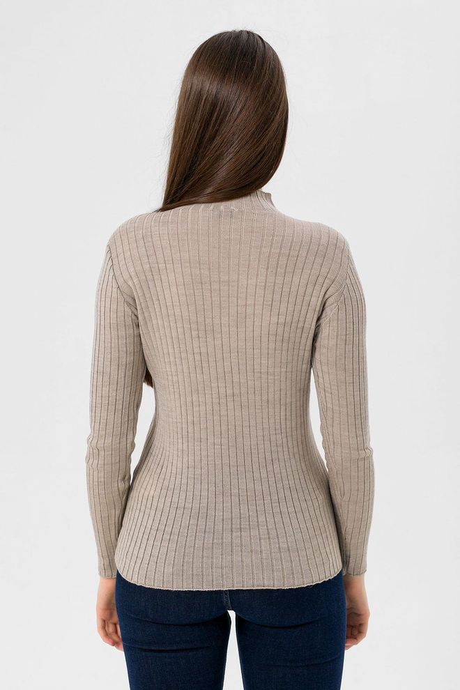 MISS POEM Beige Striped Casual Slim Fit Sweater Wholesale Clothing Modest