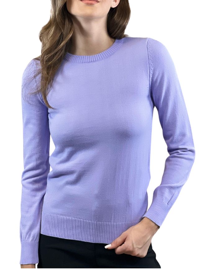 MISS POEM Lila Lässiger Eleganter Preppy Pullover Großhandelskleidung Lässig
