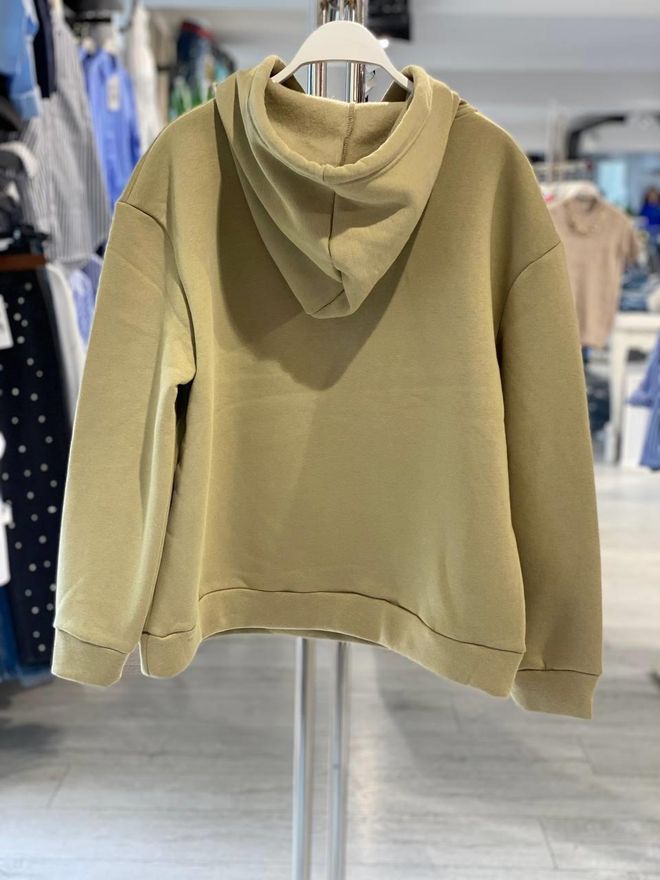 MISS POEM Bluza Khaki Z Dekoltem Z Kapturem I Oversize Krojem Hurtowa sprzedaż odzieży 1