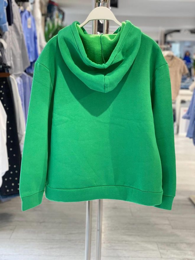 MISS POEM Zielony Bluza Z Dekoltem Z Kapturem Casual Sportowy Odzież Uliczna Hurtowa sprzedaż odzieży 1