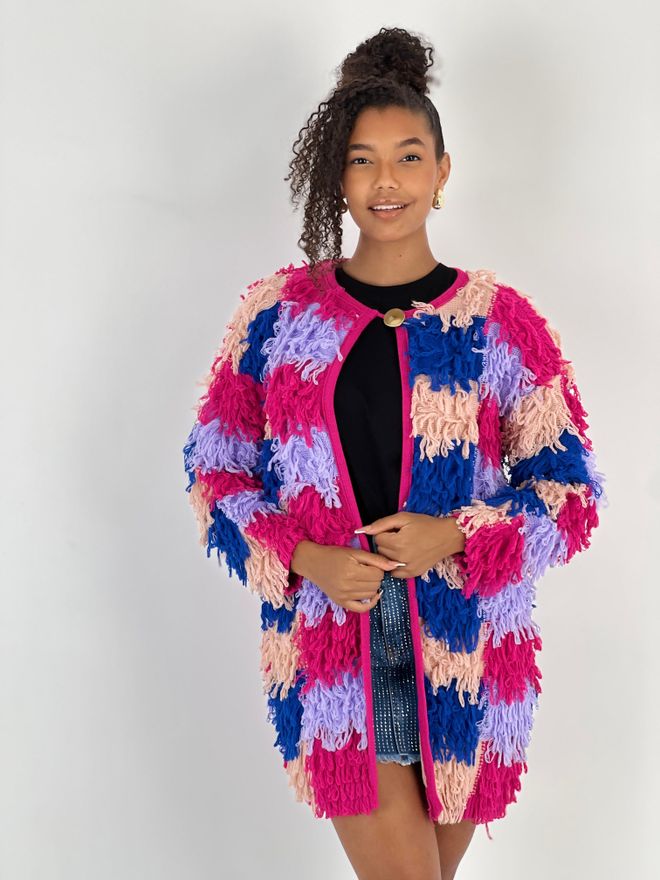 MISS POEM Gilet Rose Patchwork Décontracté Vêtements en gros Décontracté