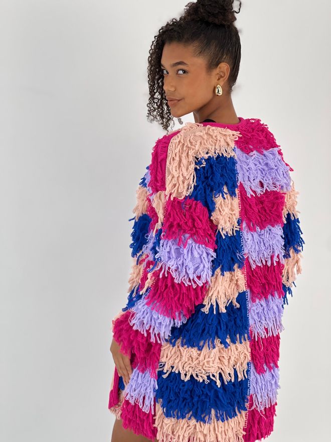 MISS POEM Pink Patchwork Casual Cardigan Wholesale Clothing Spring