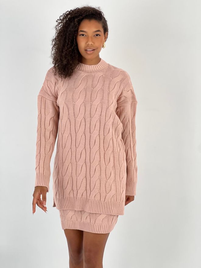 MISS POEM Set Rosa Elegante Casual Abbigliamento all'ingrosso Modesto