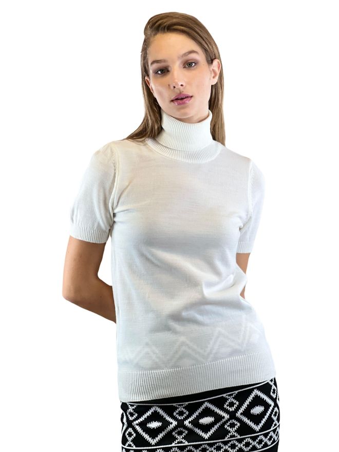 MISS POEM White Elegant Casual Preppy Sweater Wholesale Clothing Casual