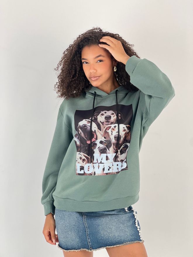MISS POEM Πράσινο Casual Streetwear Αθλητικό Hoodie Μεγάλα Μεγέθη Χονδρικό εμπόριο ενδυμάτων Casual