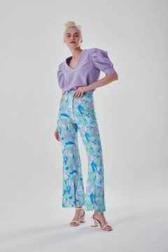 Un model de îmbrăcăminte angro poartă MZC10100 - Trousers - Multicolor, turcesc angro Pantaloni de MZL Collection