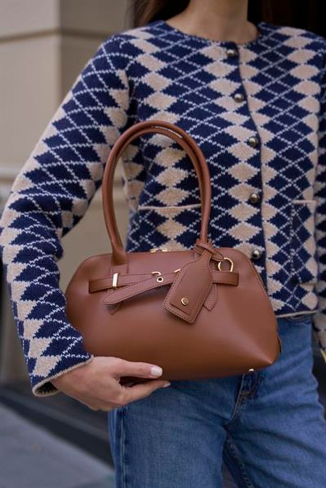 Madamra Bolsa Retrô Com Acessório Dourado Bolsa De Mão E Ombro Taba Roupas por atacado 3