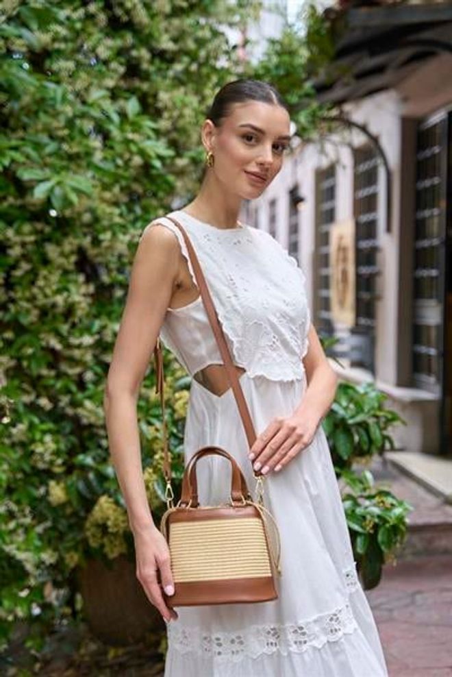 Madamra Borsa A Secchiello In Paglia Madamra Taba — Borsa A Mano E Tracolla Da Donna In Maglia Stile Bohémien [estiva — Casual] Abbigliamento all'ingrosso 0