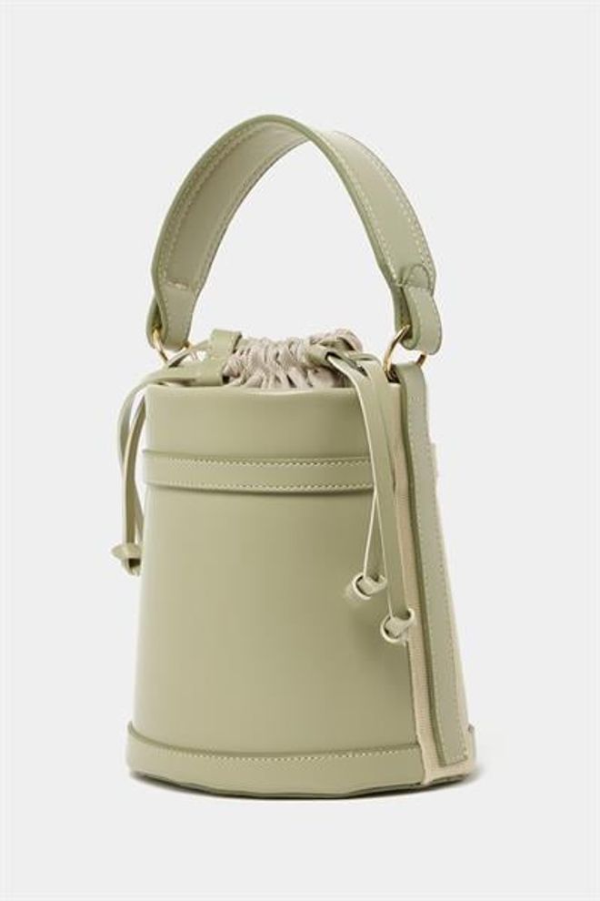Madamra Hand En Schoudertas Met Contrasterende Stiksels Mint Groothandel Kleding 0