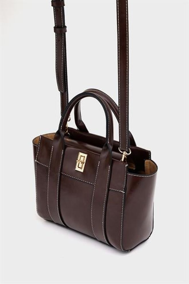 Madamra Mini Draagtas Hand En Schoudertas Bruin Groothandel Kleding 0