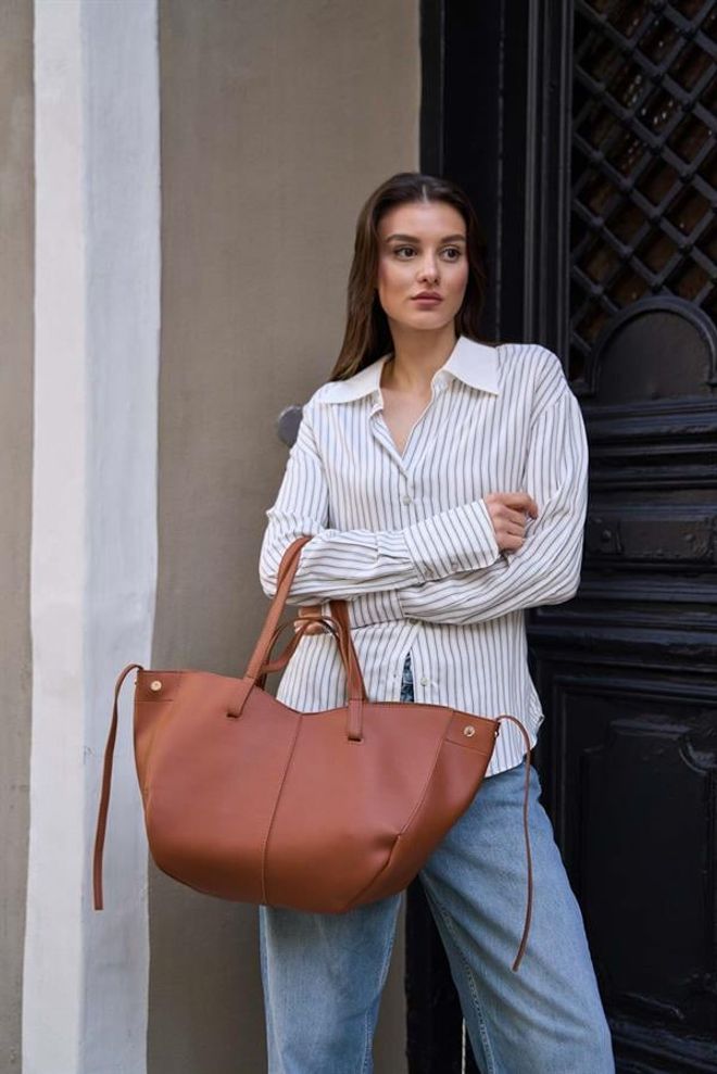Madamra Bolso De Mano Y Hombro Con Detalle De Cartera Con Aspecto De Piel Taba Ropa al por mayor 0