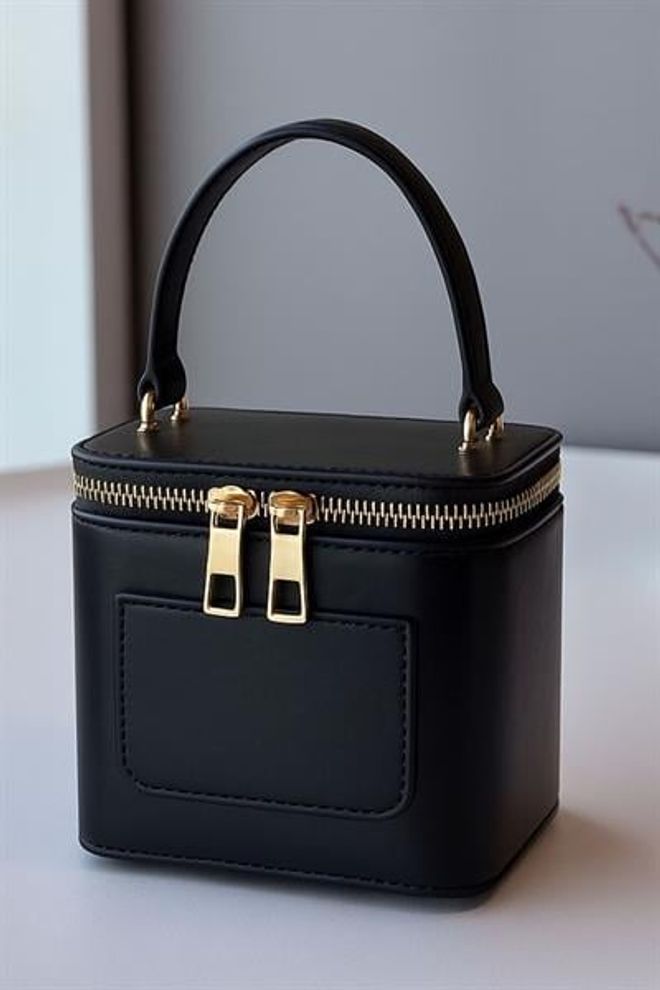 Madamra Bolsa Mini Box Cross Strap — Bolsa De Mão E Ombro De Couro PU Brilhante Preta Roupas por atacado 0