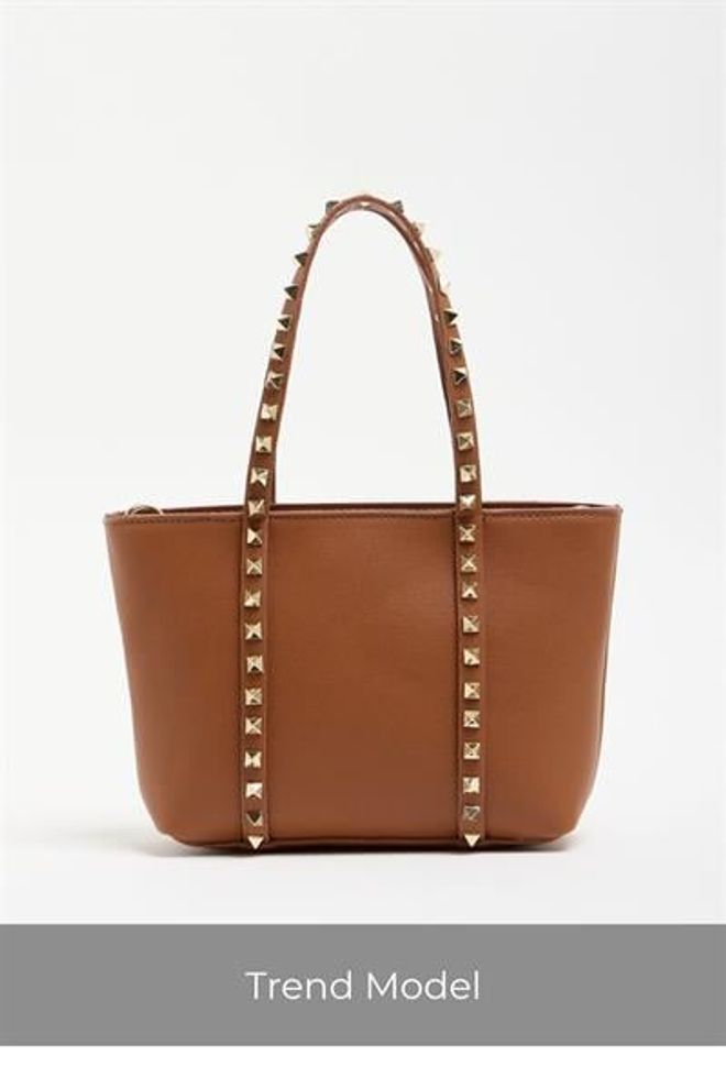 Madamra Taba Kadın Küçük Boy Zımba Detaylı Pu Deri Tokalı El Ve Omuz Çantası Toptan Giyim 0