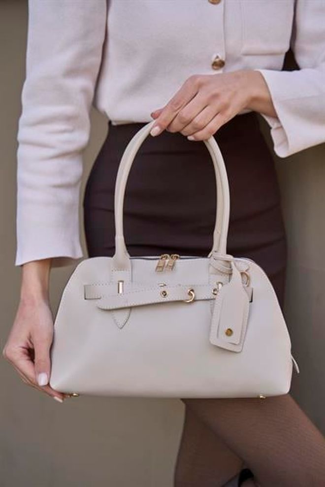 Madamra Acessório Dourado Bolsa Retrô Bolsa De Mão E Ombro Bege Roupas por atacado 1