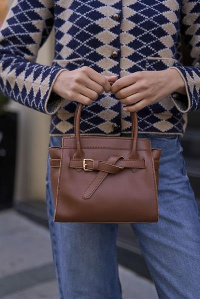 Madamra Borsa A Mano E Tracolla Con Mini Cintura Taba Abbigliamento all'ingrosso 0