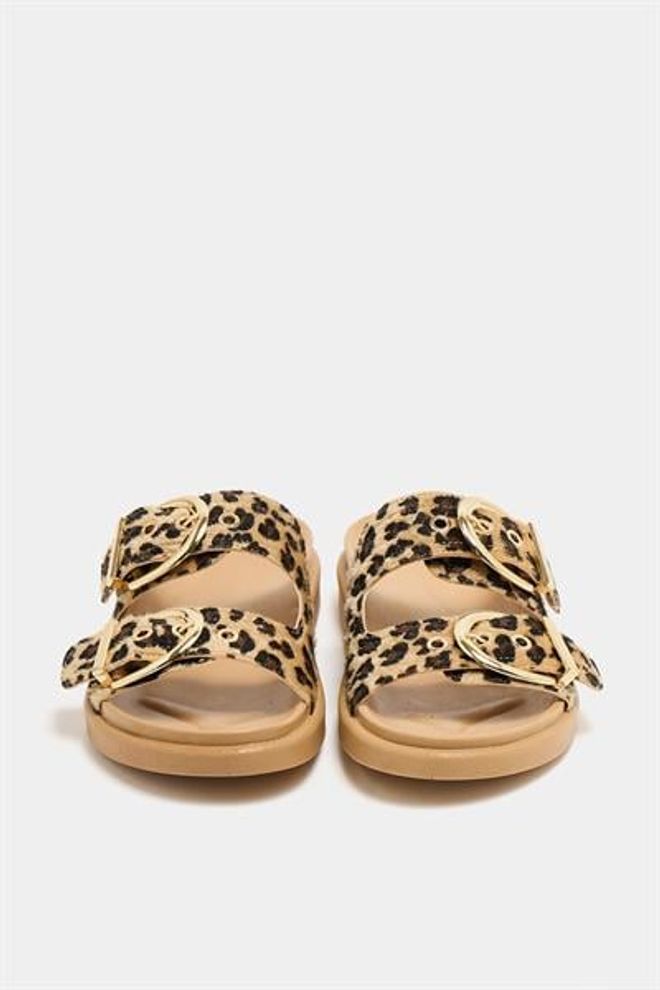 Madamra Zapatillas Casuales Elegantes Con Doble Hebilla Leopardo Y Visón Ropa al por mayor 3