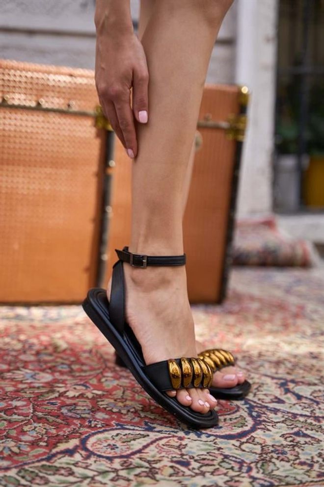 Madamra Sandalias Con Accesorios Negras Ropa al por mayor 3