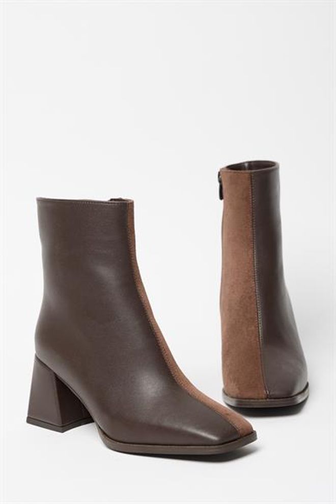Madamra Stivali E Stivaletti Con Tacco Smussato In Pelle Scamosciata Marrone Da Donna Casual Chic Con Cerniera Abbigliamento all'ingrosso 5