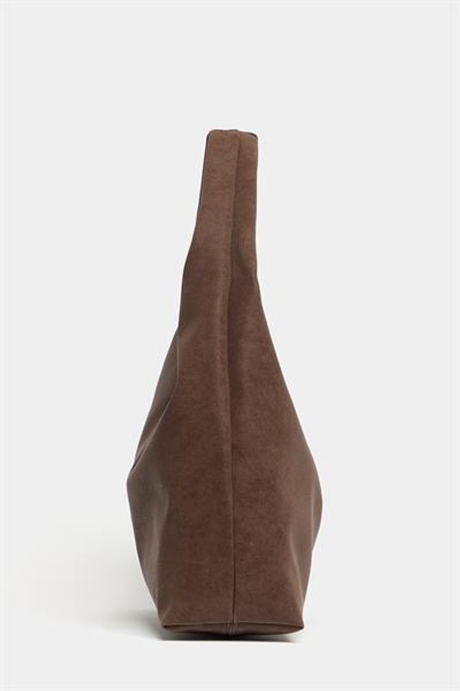 Madamra Women's Brown Suede Shopper Shoulder Bag — Soft Form Vintage Model Wholesale Clothing 4