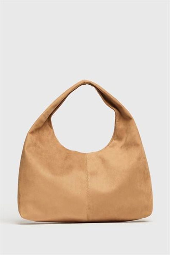 Madamra Kadın Camel Süet Shopper Omuz Çantası – Yumuşak Form Vintage Model Toptan Giyim 0