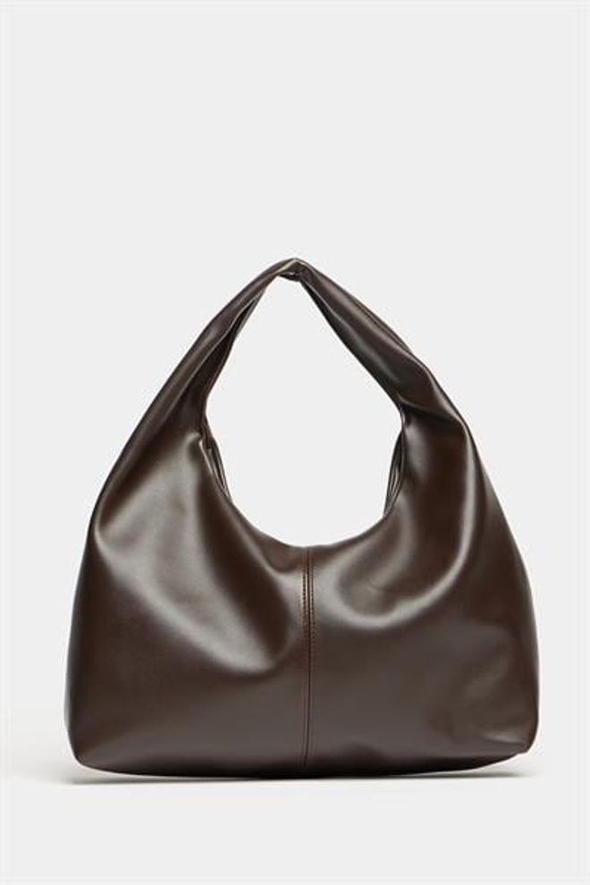 Madamra Kadın Kahverengi Pu Deri Shopper Omuz Çantası – Yumuşak Form Vintage Model Toptan Giyim 0