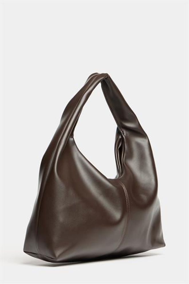 Madamra Women's Brown Pu Leather Shopper Shoulder Bag — Soft Form Vintage Model Wholesale Clothing 2