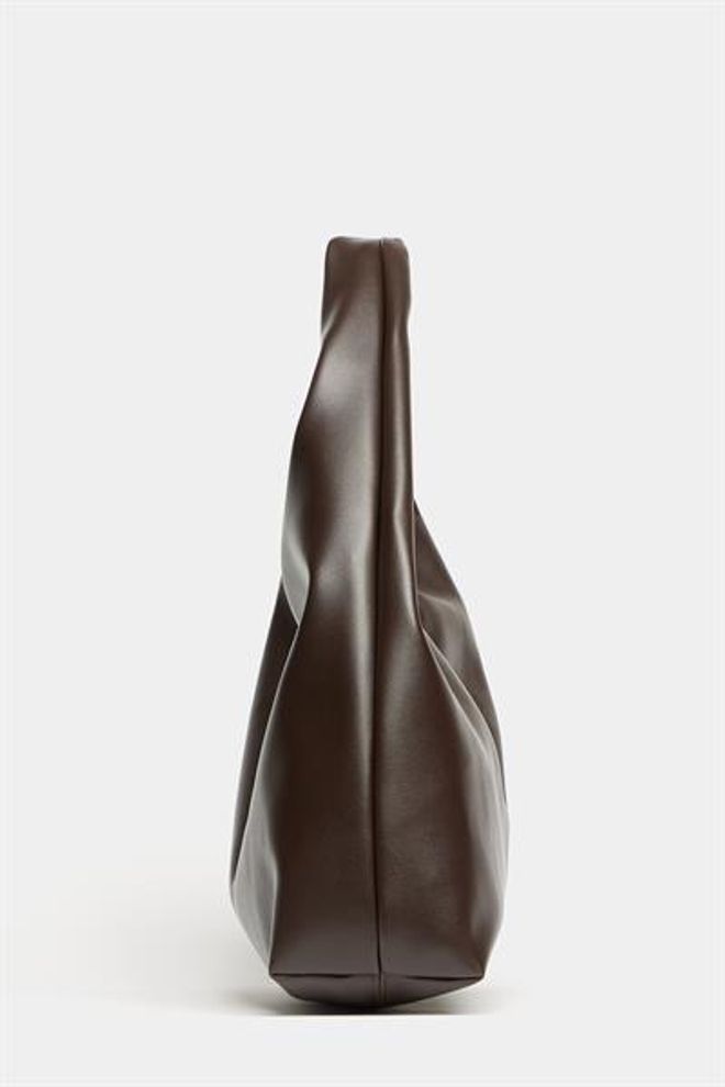 Madamra Women's Brown Pu Leather Shopper Shoulder Bag — Soft Form Vintage Model Wholesale Clothing 3