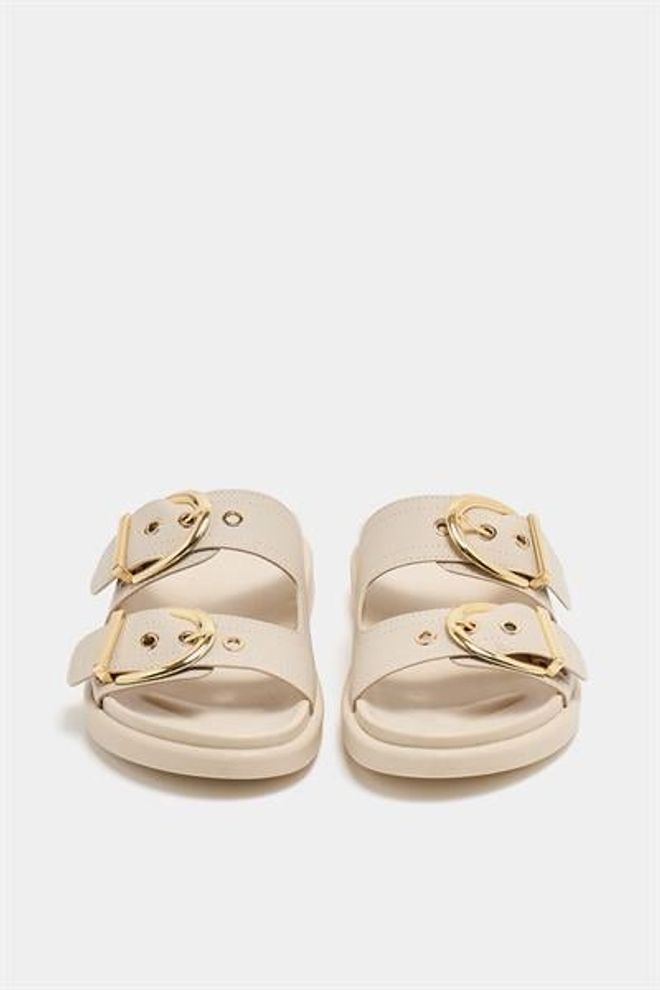 Madamra Zapatillas Casuales Elegantes Con Doble Hebilla Color Crema Ropa al por mayor 4