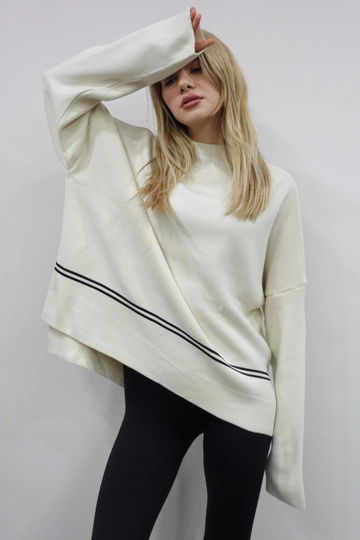 Veleprodajni model oblačil nosi  Pleten pulover
, turška veleprodaja Pulover od Maestro Woman