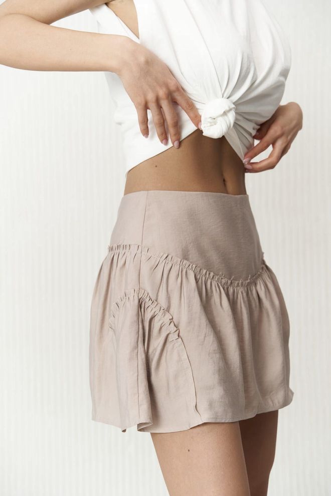 Mai Collection Elettra Mink Mini Skirt Wholesale Clothing 4