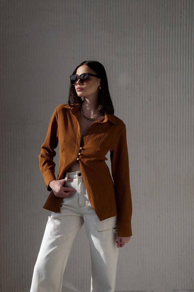 Mai Collection Chemise À Carreaux Avec Boutons En Bois Morrow Vêtements en gros Décontracté