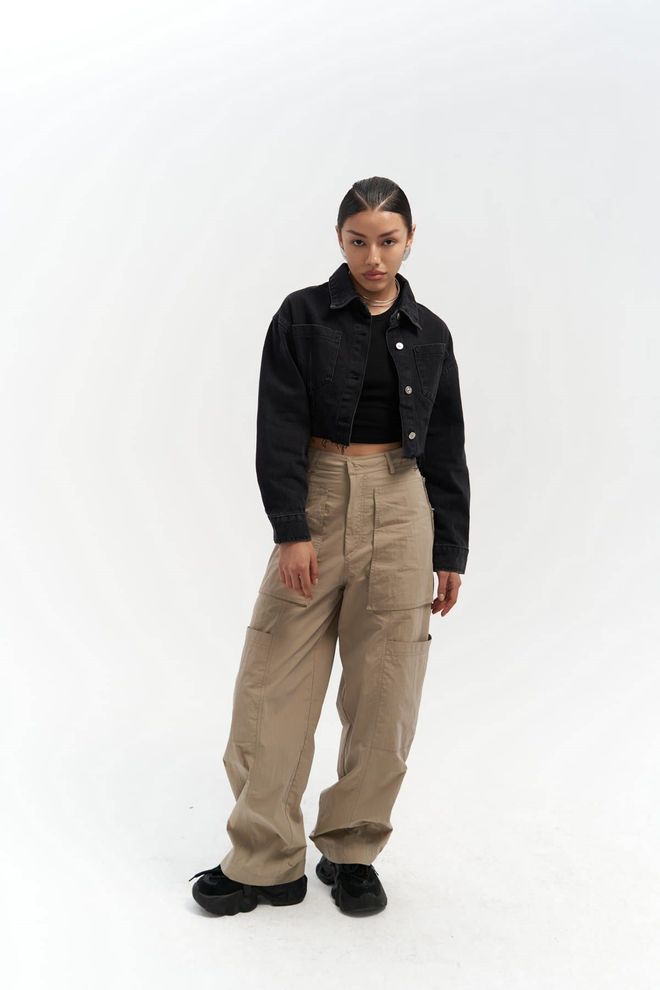 Mai Collection Darcey Black Short Jean Jacket Wholesale Clothing 6