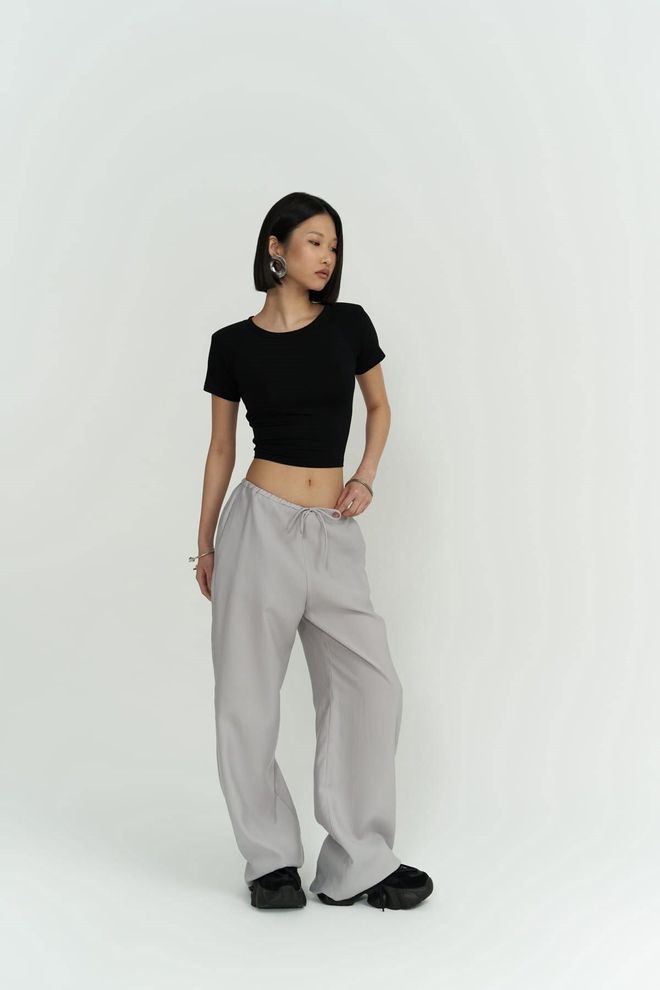 Mai Collection Paris Grey Basic Nohavice Veľkoobchod s oblečením Neformálny