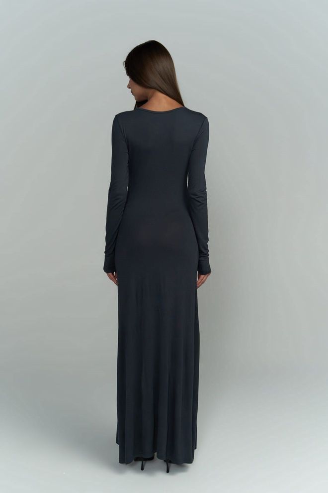 Mai Collection Ceria Smoked Long Dress Wholesale Clothing Fall