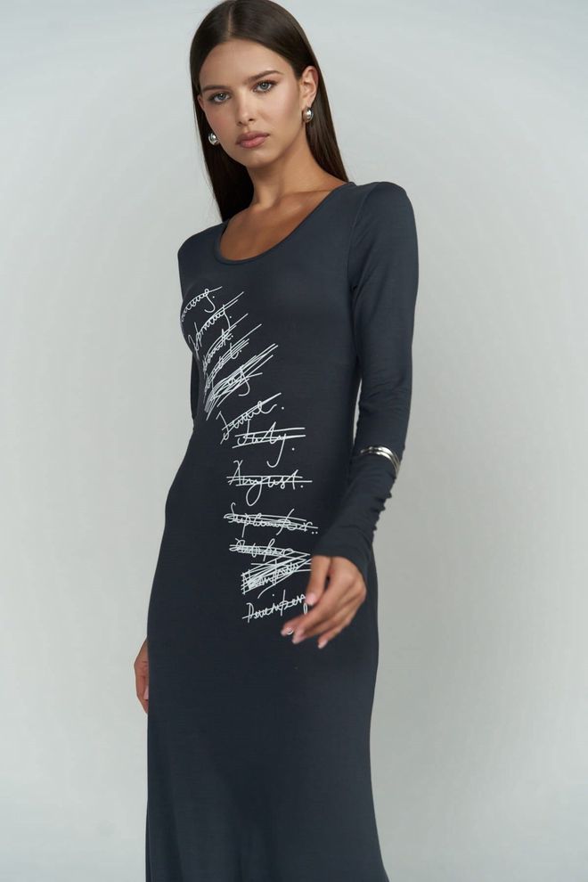 Mai Collection Ceria Smoked Long Dress Wholesale Clothing Elegant