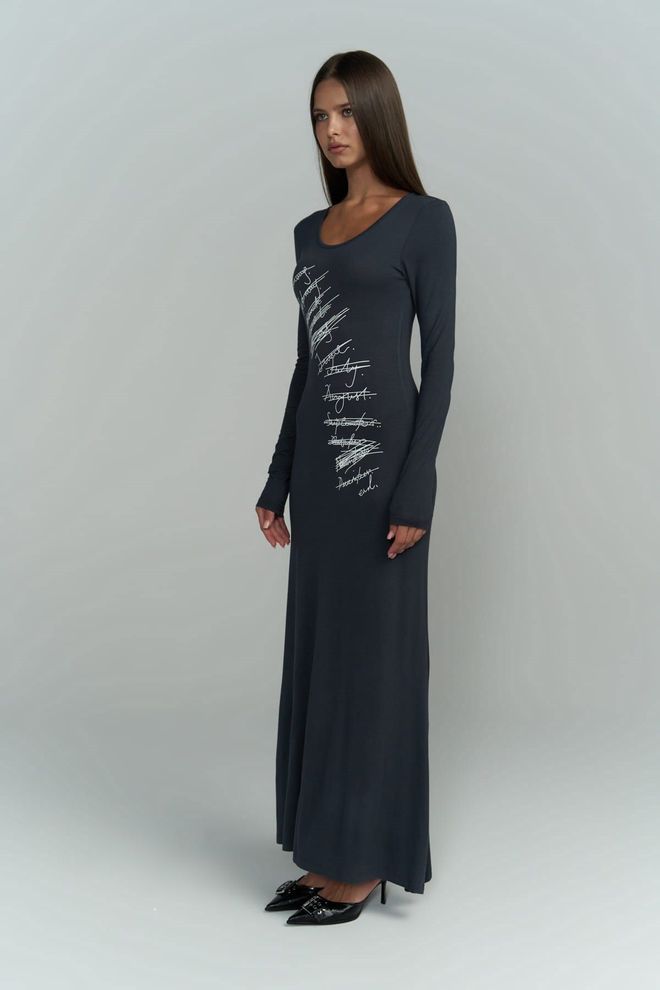 Mai Collection Ceria Smoked Long Dress Wholesale Clothing Evening