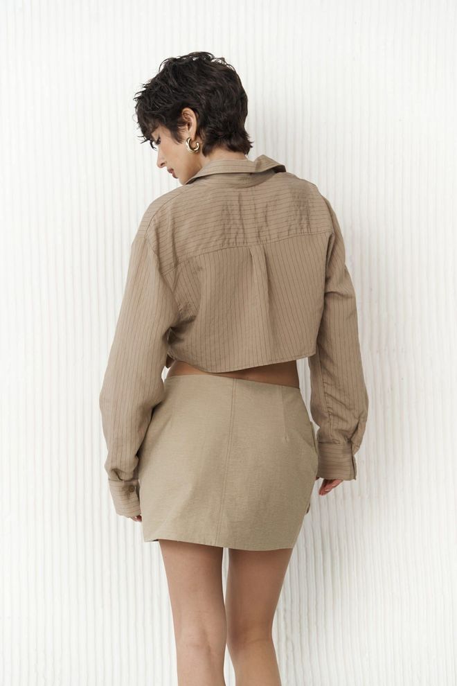 Mai Collection Berry Mink Mini Skirt Wholesale Clothing Nylon