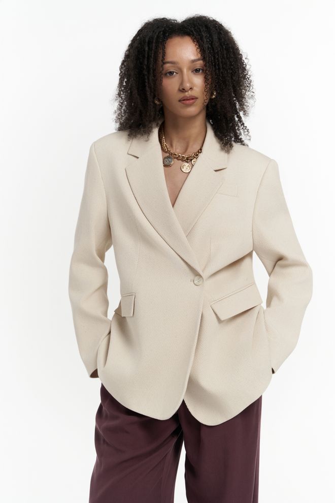 Mai Collection Solara Blazer Mit Knöpfen Hinten Großhandelskleidung Elegant