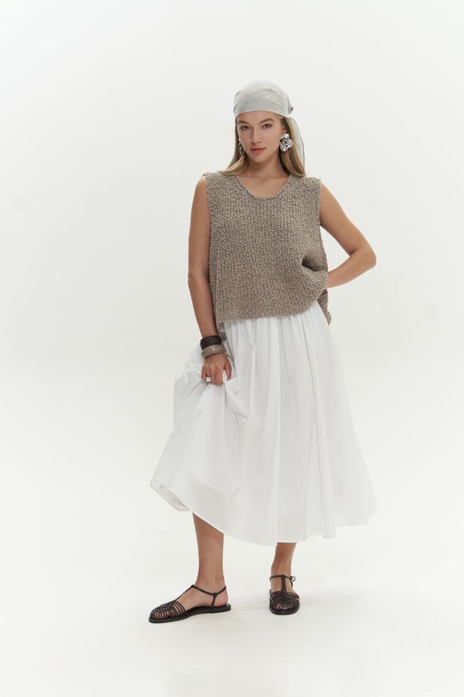 Mai Collection Knitle Casual Print Knitwear Crop Wholesale Clothing Spring