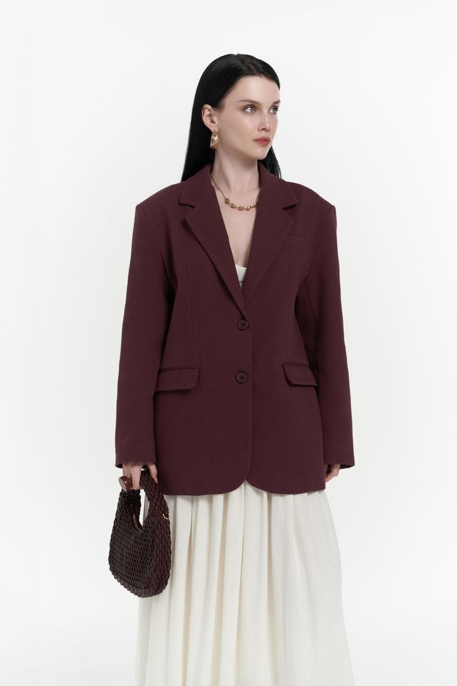 Mai Collection Symi Basic Blazer Mit Weitem Schnitt Großhandelskleidung Elegant