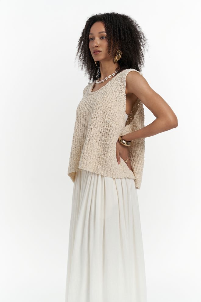 Mai Collection Knitle Casual Print Knitwear Crop Wholesale Clothing 5