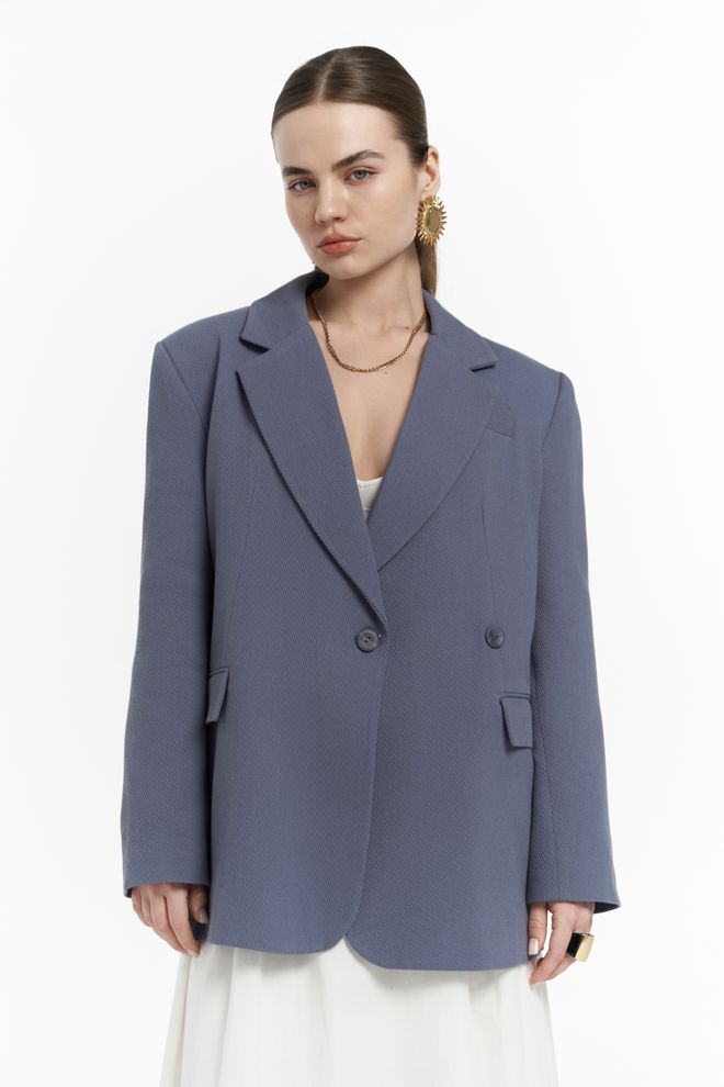 Mai Collection Solara Blazer Mit Knöpfen Hinten Großhandelskleidung Elegant