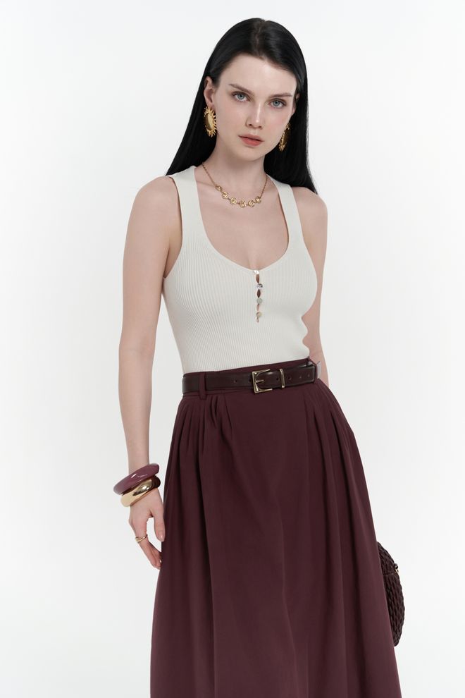Mai Collection Dlhá Sukňa Rhea Bridge Detail Veľkoobchod s oblečením Elegantný