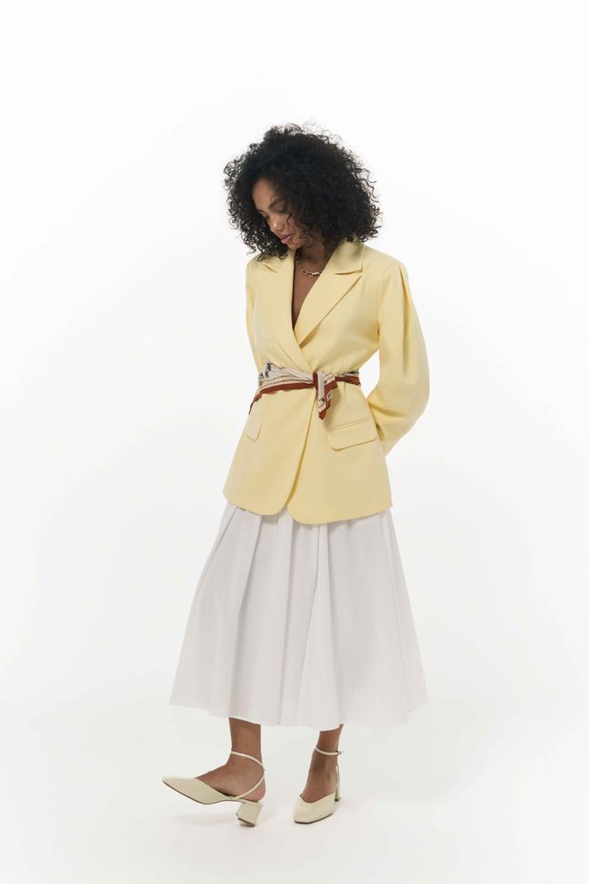 Mai Collection بليزر برييلا بمقاس الخصر ملابس بالجملة الخريف