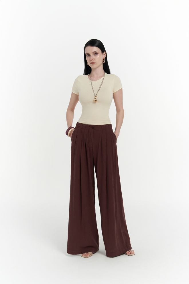 Mai Collection Mahoney Ľanové Nohavice Palazzo Veľkoobchod s oblečením Narodeniny