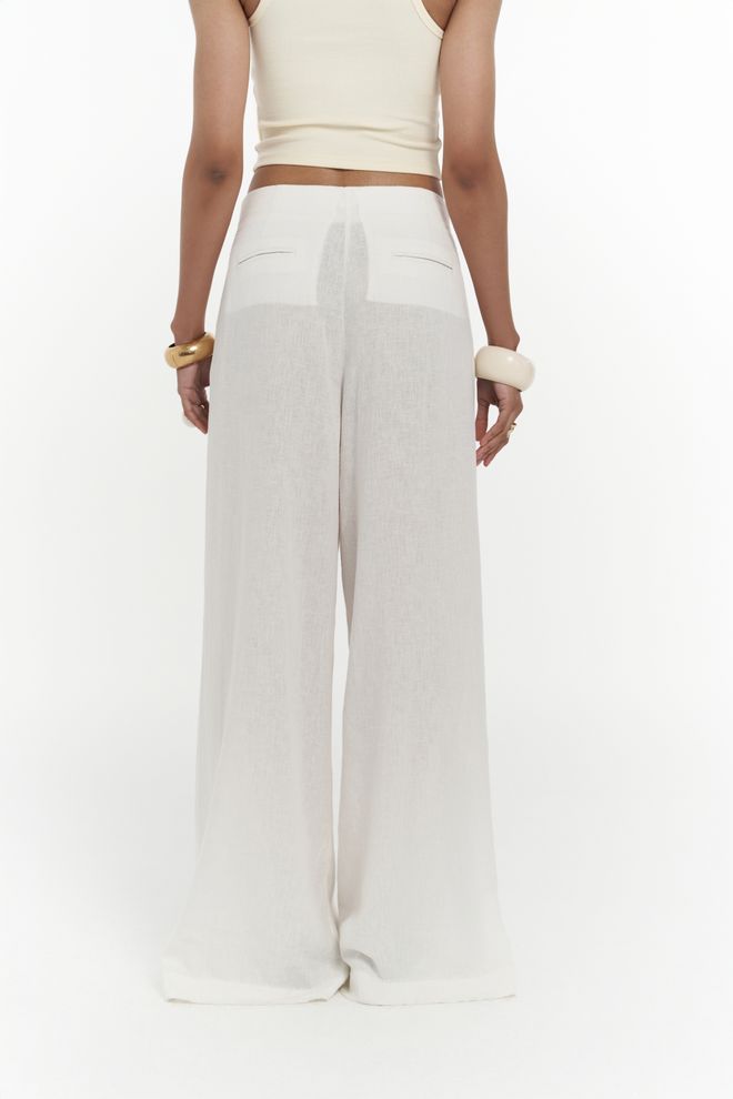 Mai Collection Mahoney Linen Palazzo Pants Wholesale Clothing Beach