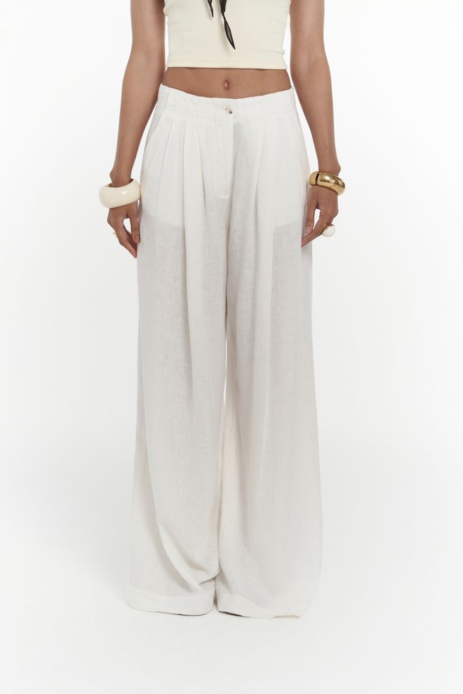 Mai Collection Mahoney Linen Palazzo Pants Wholesale Clothing Spring