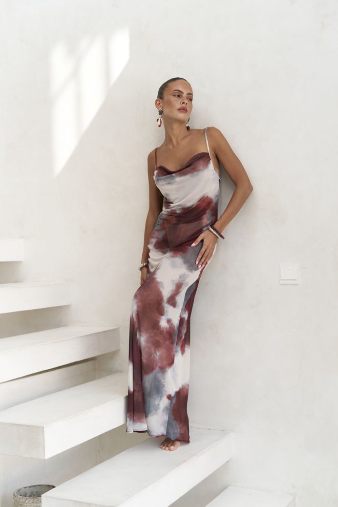 Mai Collection Chomhan Strappy Long Dress Wholesale Clothing Sexy